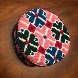 Floral Cap Hunza Headwear Winter Hat - Chunky Traditional Warm knit Hats